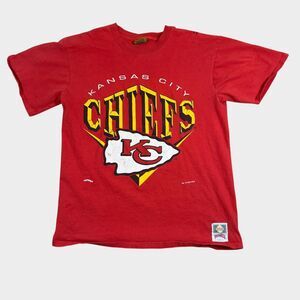 Vintage 1994 Kansas City Chiefs Shirt Nutmeg Athletic NFL Single Stitch Red L